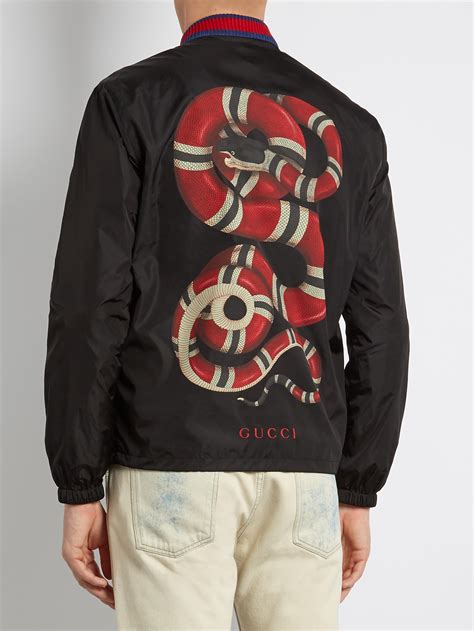 bomber snake gucci|Men's Designer Luxury Bombers .